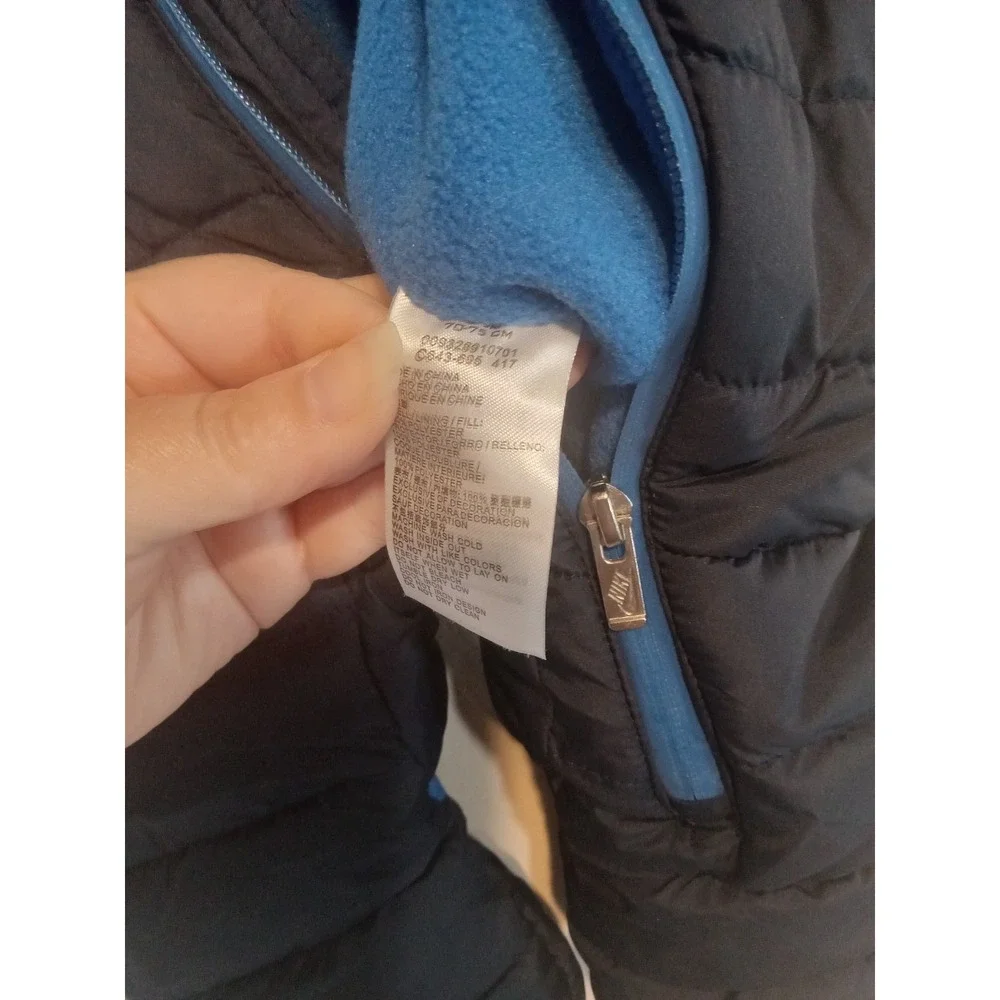 Nike Swoosh Infant Size 6-9‎ Months Navy Blue Quilted Puffer Snow Suit
